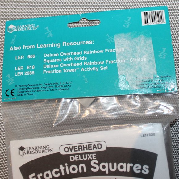 FREE*❤️new Deluxe Rainbow Fraction Squares For The Overhead Learning Resources - Picture 3 of 4